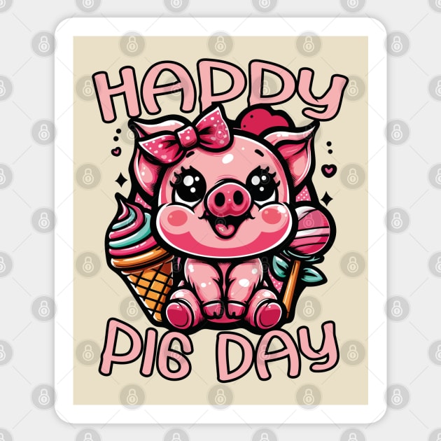 Happy Pig Day: Let's Celebrate Our Adorable Porcine Pals! Sticker by chems eddine